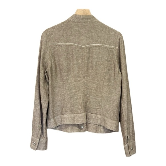 Willi Smith Linen Button Front Jacket Size 8 - Picture 3 of 9